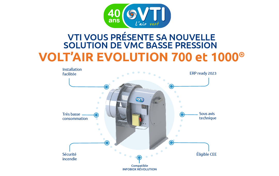 2 nouvelles gammes s’ajoutent à notre solution Volt’air Evolution